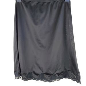 Fortune Lingerie vintage black nylon half slip S